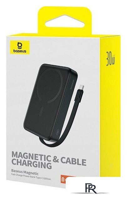Внешний аккумулятор Baseus Magnetic Fast Charge Power Bank Type-C Edition 30W 10000mAh (черный) - Изображение №7 — Интернет-магазин ПроЗаказ
