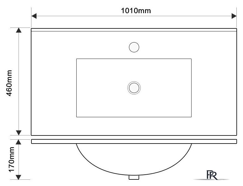  ЗОВ Тумба с умывальником Дион 100 D100LWP0M9003MKV5-OL100 (белый матовый) - Изображение №7 — Интернет-магазин ПроЗаказ