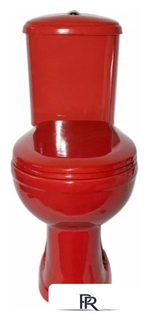 Унитаз напольный Оскольская керамика Дора Стандарт горизонтальный выпуск (красный) - Изображение №1 — Интернет-магазин ПроЗаказ