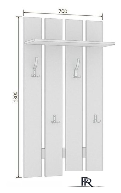 Вешалка для одежды Кортекс-мебель Лара ВП2 (венге) - Изображение №3 — Интернет-магазин ПроЗаказ