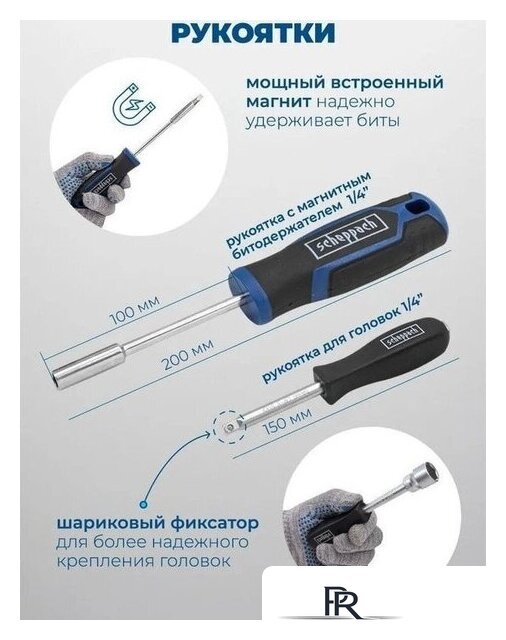 Универсальный набор инструментов Scheppach 38841+2 (216 предметов) - Изображение №8 — Интернет-магазин ПроЗаказ