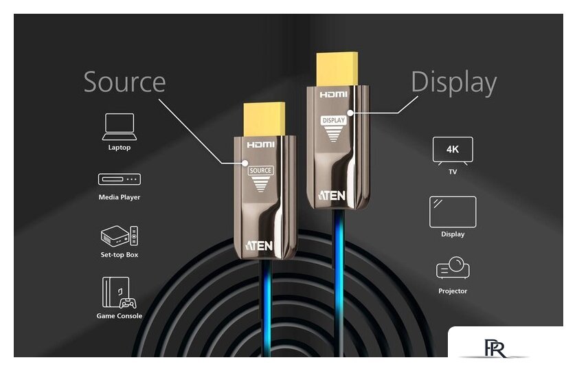 Кабель Aten VE781010-AT HDMI - HDMI (10 м, черный) - Изображение №3 — Интернет-магазин ПроЗаказ