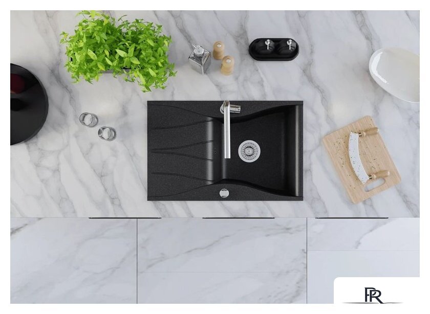 Кухонная мойка Kernau KGS O 6078 1B1D Black Metallic - Изображение №8 — Интернет-магазин ПроЗаказ