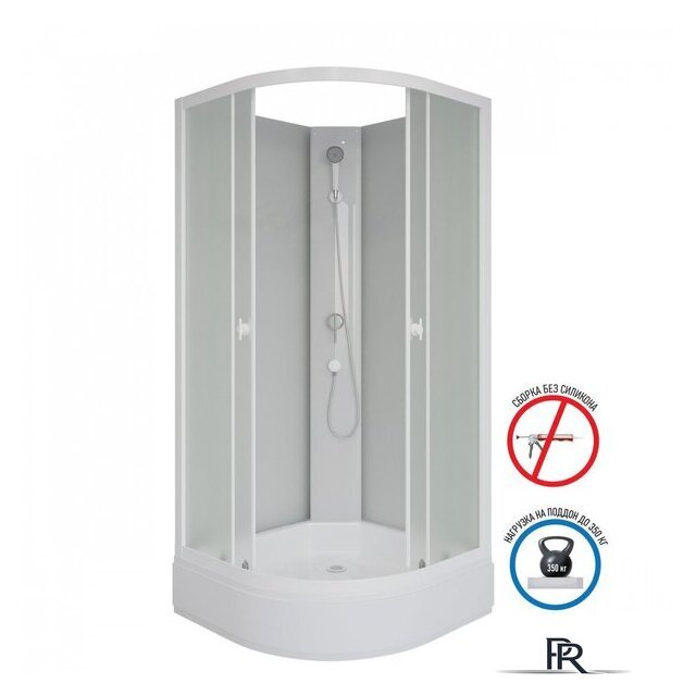 Душевая кабина Niagara Promo P80/26/MT/BK 80x80x195 - Изображение №3 — Интернет-магазин ПроЗаказ