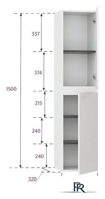  Onika Шкаф-пенал для ванной Алеста 35 403570 - Изображение №10 — Интернет-магазин ПроЗаказ