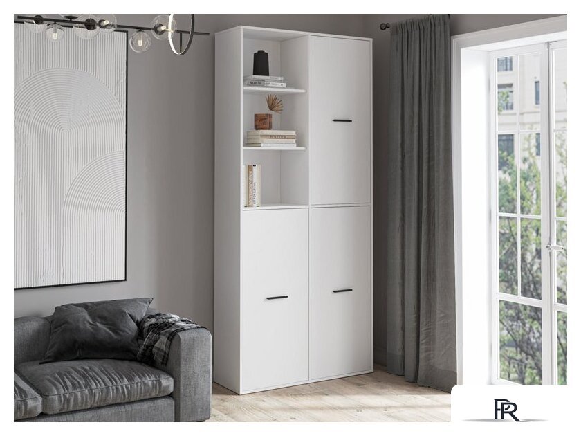 Шкаф распашной Интерлиния Skill-20 (3) (белый/белый) - Изображение №7 — Интернет-магазин ПроЗаказ