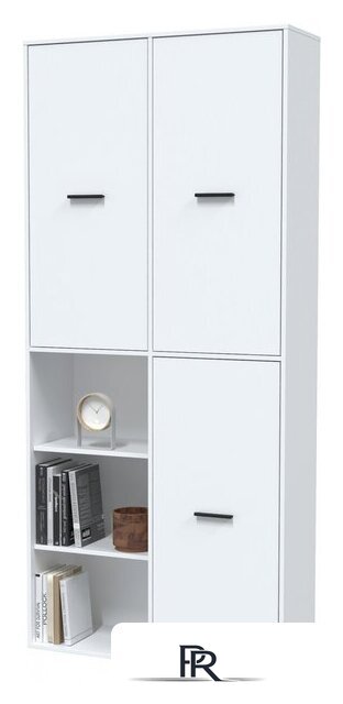 Шкаф распашной Интерлиния Skill-20 (3) (белый/белый) - Изображение №1 — Интернет-магазин ПроЗаказ