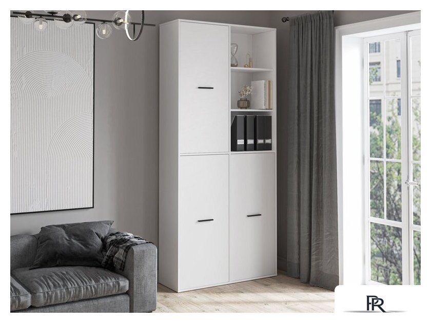 Шкаф распашной Интерлиния Skill-20 (3) (белый/белый) - Изображение №5 — Интернет-магазин ПроЗаказ