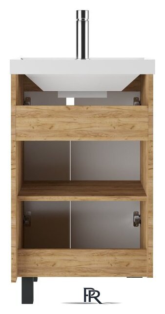  Айсберг Тумба под умывальник Bazis 50 Марта без ящика (дуб вотан) - Изображение №4 — Интернет-магазин ПроЗаказ