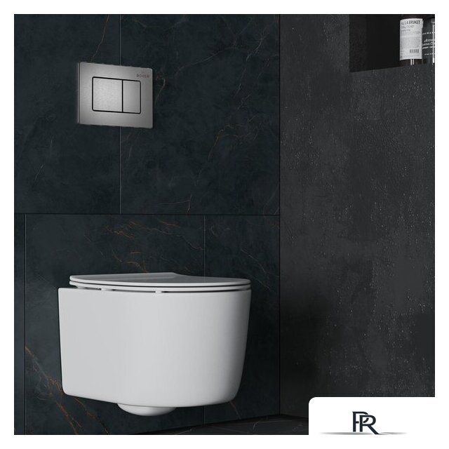 Унитаз подвесной Roxen Simple Compact в комплекте с инсталляцией StounFix Dual Fresh 6 в 1 954681 (кнопка: оружейная сталь) - Изображение №16 — Интернет-магазин ПроЗаказ