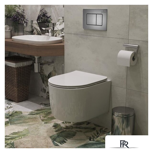 Унитаз подвесной Roxen Simple Compact в комплекте с инсталляцией StounFix Dual Fresh 6 в 1 954681 (кнопка: оружейная сталь) - Изображение №11 — Интернет-магазин ПроЗаказ