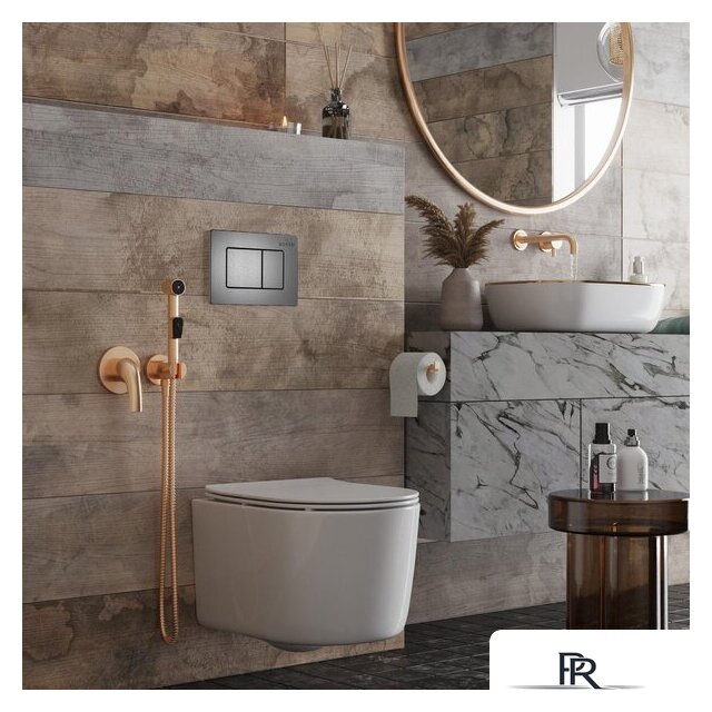 Унитаз подвесной Roxen Simple Compact в комплекте с инсталляцией StounFix Dual Fresh 6 в 1 954681 (кнопка: оружейная сталь) - Изображение №13 — Интернет-магазин ПроЗаказ