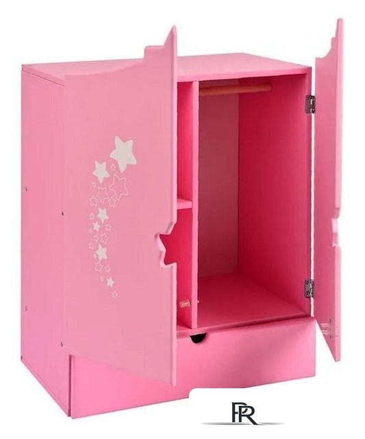 Шкаф для кукол Leader Toys Diamond Star c дизайнерским звездным принтом 74219 (розовый) - Изображение №3 — Интернет-магазин ПроЗаказ