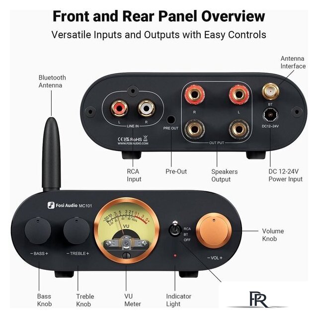 Усилитель мощности Fosi Audio MC101 - Изображение №3 — Интернет-магазин ПроЗаказ