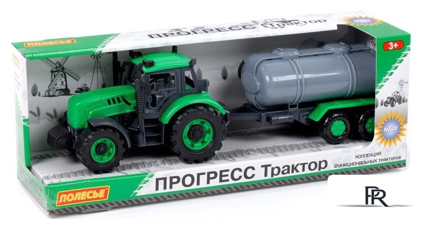 Трактор Полесье Прогресс с прицепом-цистерной 91567 (зеленый) - Изображение №1 — Интернет-магазин ПроЗаказ