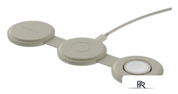 Беспроводное зарядное Satechi OntheGo 3-in-1 Charger ST-QTG31W (бежевый) - Изображение №1 — Интернет-магазин ПроЗаказ