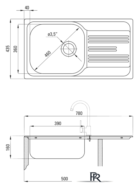 Кухонная мойка Deante Xylo ZEX 0113 (сатин) - Изображение №2 — Интернет-магазин ПроЗаказ