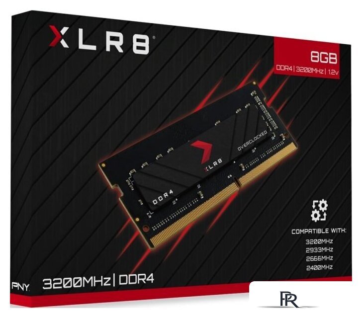 Оперативная память PNY XLR8 8GB DDR4 SODIMM PC4-25600 MN8GSD43200 - Изображение №3 — Интернет-магазин ПроЗаказ