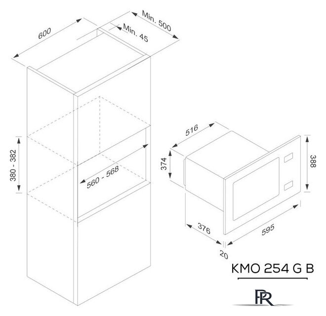 Микроволновая печь Kernau KMO 254 G B - Изображение №2 — Интернет-магазин ПроЗаказ