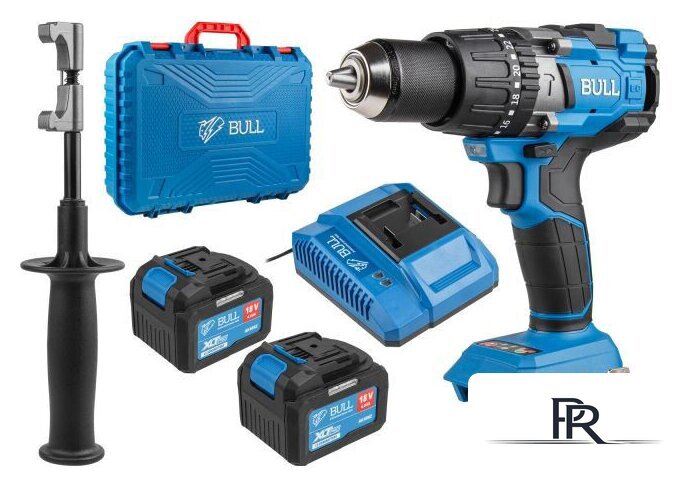 Ударная дрель-шуруповерт Bull SR 1805 (с 2-мя АКБ 6 Ah, кейс) - Изображение №1 — Интернет-магазин ПроЗаказ