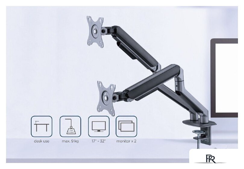 Кронштейн для монитора Gembird MA-DA2-05 - Изображение №6 — Интернет-магазин ПроЗаказ