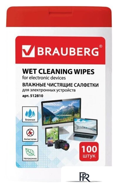 Влажные салфетки BRAUBERG 512810 (100 шт) - Изображение №1 — Интернет-магазин ПроЗаказ
