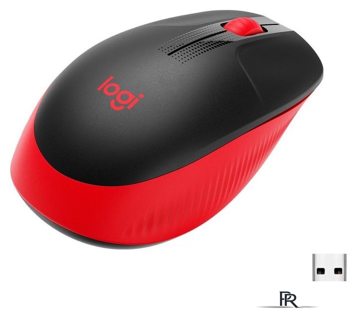 Мышь Logitech M190 (черный/красный) - Изображение №1 — Интернет-магазин ПроЗаказ