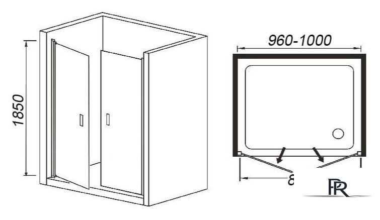 Душевая дверь WeltWasser WW600 600K2-100 - Изображение №4 — Интернет-магазин ПроЗаказ