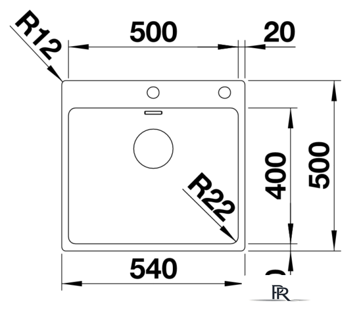 Кухонная мойка Blanco Andano 500-IF/A 525245 (с клапаном-автоматом, сатин) - Изображение №5 — Интернет-магазин ПроЗаказ