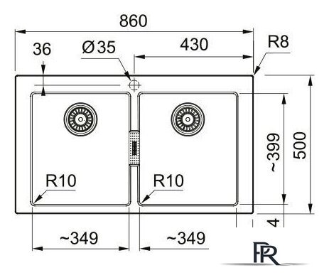 Кухонная мойка Franke Sirius 2.0 S2D 620-35-35 143.0618.690 (снежно-белый) - Изображение №2 — Интернет-магазин ПроЗаказ