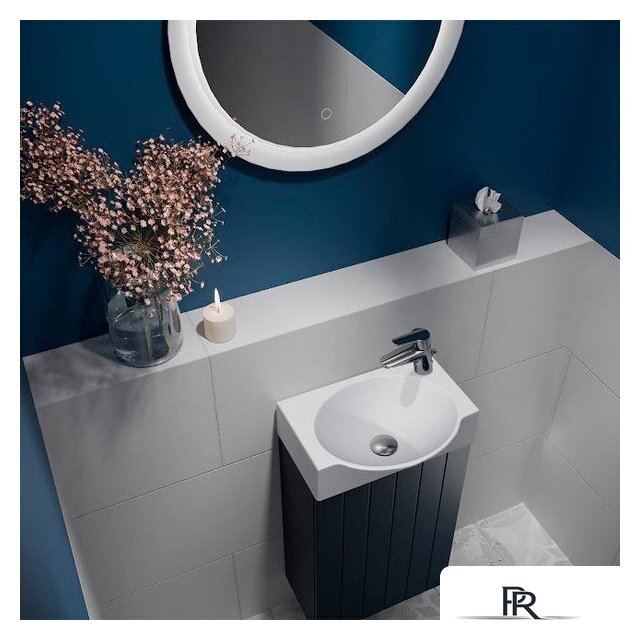  Lauter Тумба под умывальник Из искусственного мрамора Amelia 40 (гранатовый п/мат) - Изображение №6 — Интернет-магазин ПроЗаказ