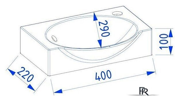  Lauter Тумба под умывальник Из искусственного мрамора Amelia 40 (гранатовый п/мат) - Изображение №9 — Интернет-магазин ПроЗаказ