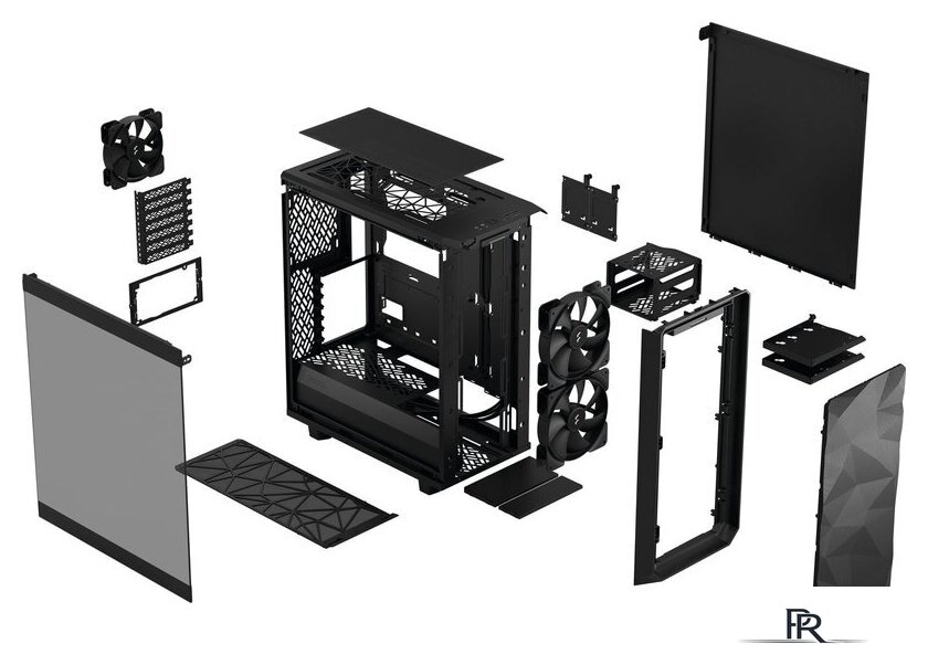 Корпус Fractal Design Meshify 2 Compact Lite Black TG Light Tint FD-C-MEL2C-03 - Изображение №11 — Интернет-магазин ПроЗаказ
