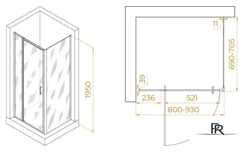 Душевой уголок RGW PA-078B 350807887-14 - Изображение №2 — Интернет-магазин ПроЗаказ