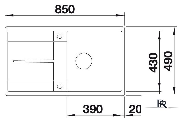 Кухонная мойка Blanco Metra 5 S-F 527111 (нежный белый) - Изображение №3 — Интернет-магазин ПроЗаказ