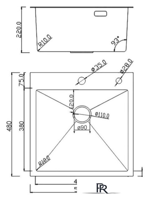 Кухонная мойка Roxen Simple 560220-50B-GR графит/текстурная PVD покрытие (с коландером и дозатором) - Изображение №19 — Интернет-магазин ПроЗаказ