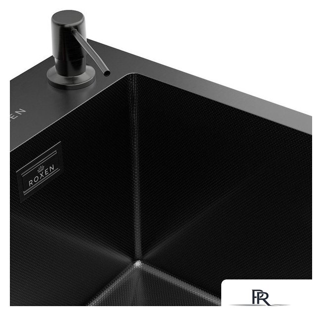 Кухонная мойка Roxen Simple 560220-50B-GR графит/текстурная PVD покрытие (с коландером и дозатором) - Изображение №13 — Интернет-магазин ПроЗаказ