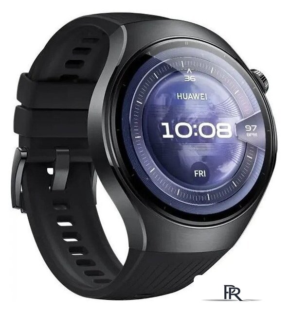 Умные часы Huawei Watch 5 46 мм (черный, с черным силиконовым ремешком, международная версия) - Изображение №4 — Интернет-магазин ПроЗаказ