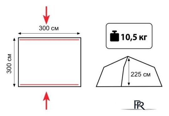 Кемпинговая палатка TRAMP Bungalow LUX v2 - Изображение №2 — Интернет-магазин ПроЗаказ
