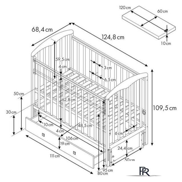 Классическая детская кроватка Фея 328 (бежевый) - Изображение №11 — Интернет-магазин ПроЗаказ