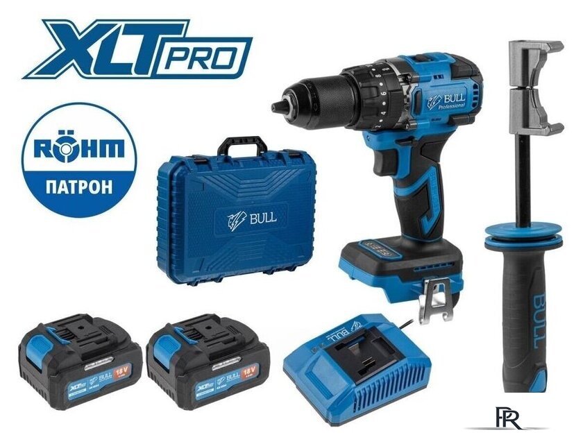 Ударная дрель-шуруповерт Bull SR 1806 R-series Xcase XLTpro 2329059 (с 2-мя АКБ, кейс) - Изображение №1 — Интернет-магазин ПроЗаказ