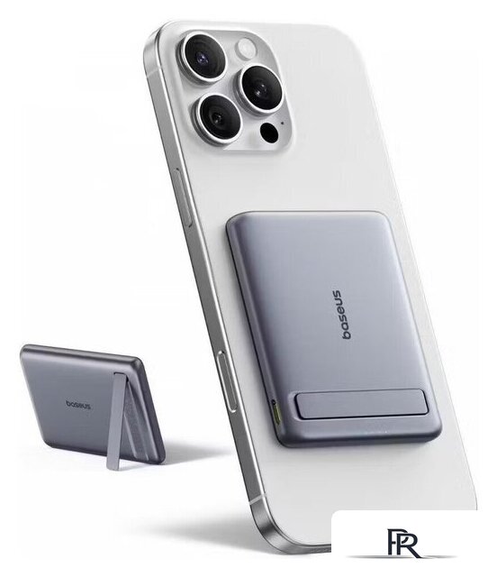 Внешний аккумулятор Baseus PicoGo AM31 Mini Magnetic Power Bank with Stand 20W 5000mAh (серый) - Изображение №11 — Интернет-магазин ПроЗаказ