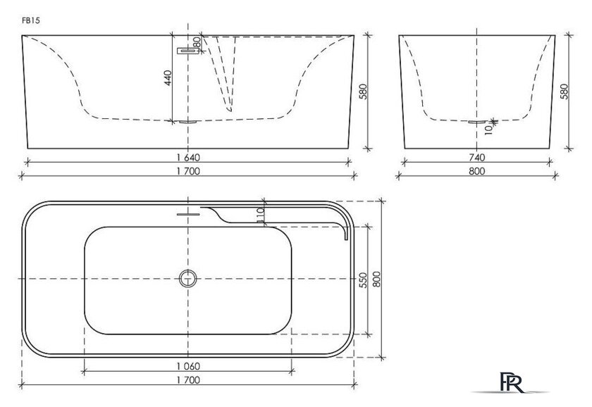 Ванна Ceramica Nova Sigma FB15 170x80 - Изображение №6 — Интернет-магазин ПроЗаказ