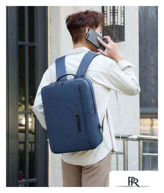 Городской рюкзак Miru Skinny 15.6 MBP-1051 (синий) - Изображение №8 — Интернет-магазин ПроЗаказ