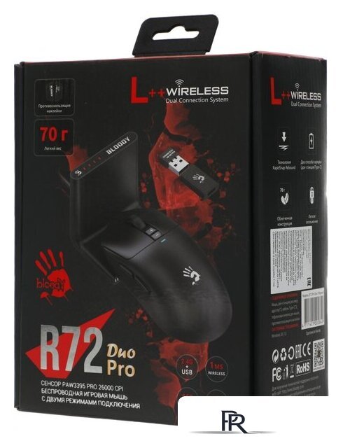Игровая мышь A4Tech Bloody R72 Pro Duo (черный) - Изображение №15 — Интернет-магазин ПроЗаказ