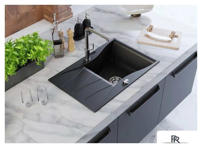 Кухонная мойка Kernau KGS O 6078 1B1D Deep Black - Изображение №8 — Интернет-магазин ПроЗаказ