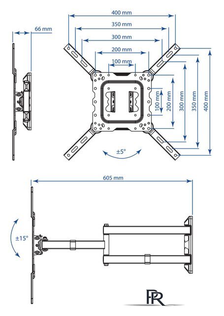 Кронштейн для телевизора Kromax DIX-18W (белый) - Изображение №3 — Интернет-магазин ПроЗаказ