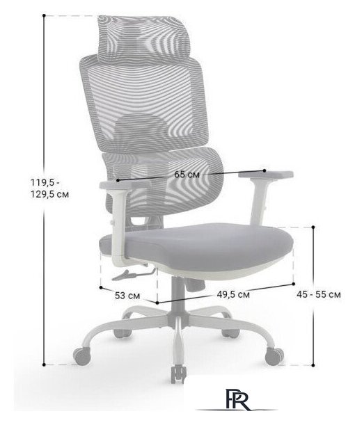 Офисное кресло myroo Office Grace MC094A-GG (grey/grey) - Изображение №3 — Интернет-магазин ПроЗаказ