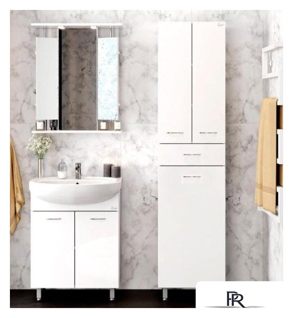  Onika Шкаф-пенал для ванной Модерн 46.17 R с корзиной (404602) - Изображение №4 — Интернет-магазин ПроЗаказ