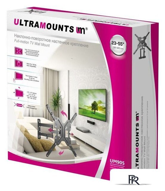 Кронштейн для телевизора Ultramounts UM905 (черный) - Изображение №10 — Интернет-магазин ПроЗаказ